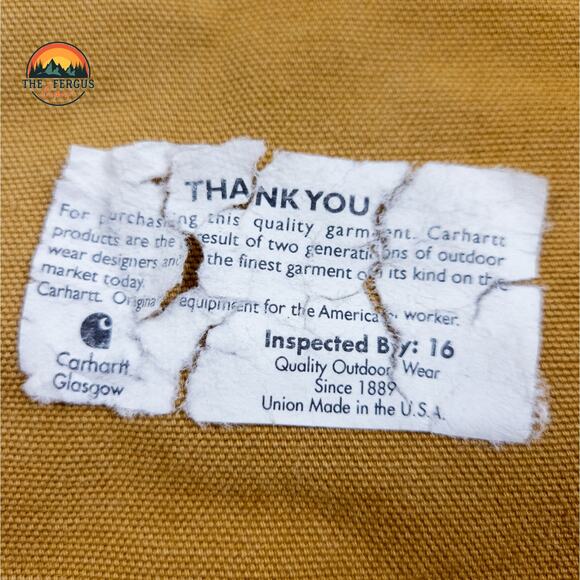 Carhartt Arctic Quilt Lined Jacket Brown Vintage Outdoor Workwear Mens Size 3XL - Picture 9 of 16